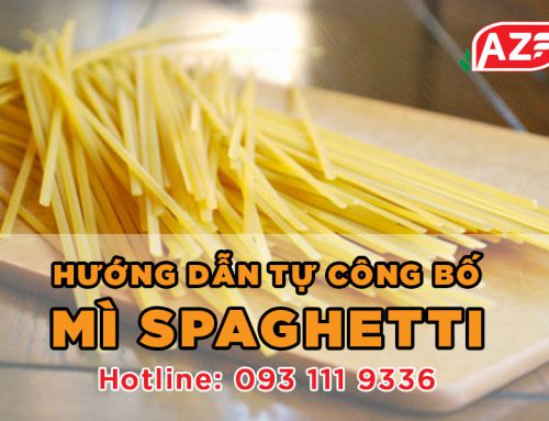 Hướng dẫn tự công bố mì spaghetti
