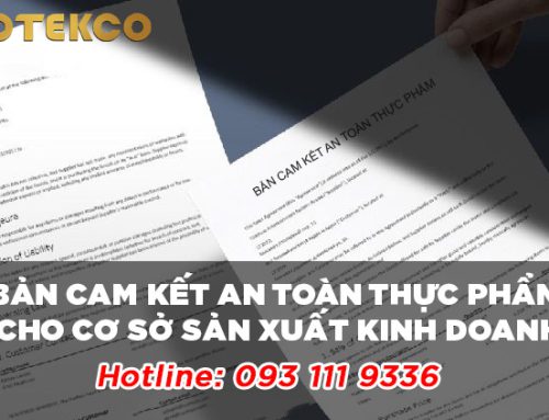 Bản cam kết an toàn thực phẩm cho cơ sở sản xuất kinh doanh