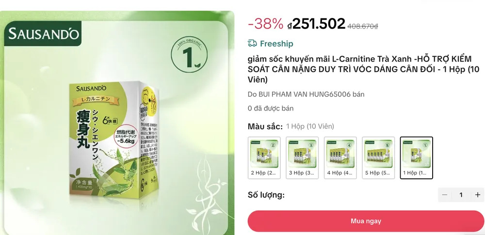 Viên uống giảm cân Sausando bị yêu cầu gỡ khỏi Shopee, Tiktok